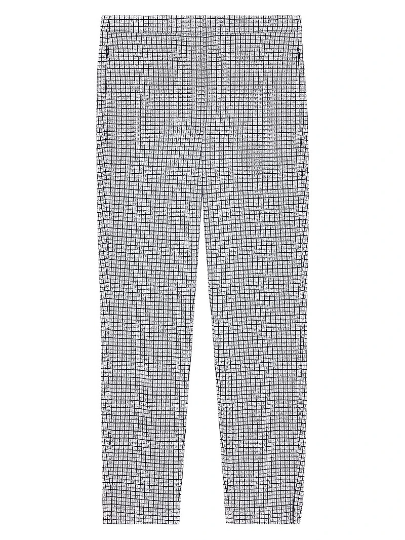Grid High-Rise Tapered Pants