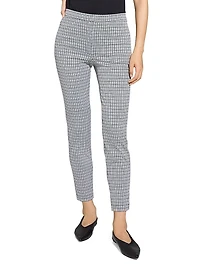 Grid High-Rise Tapered Pants