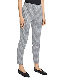 Grid High-Rise Tapered Pants