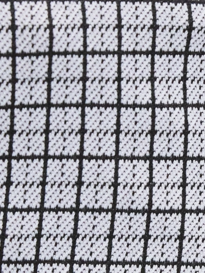 Grid High-Rise Tapered Pants