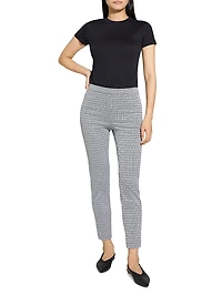 Grid High-Rise Tapered Pants