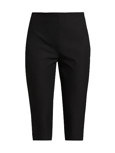 Tight Cotton-Blend Capri Pants