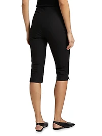 Tight Cotton-Blend Capri Pants