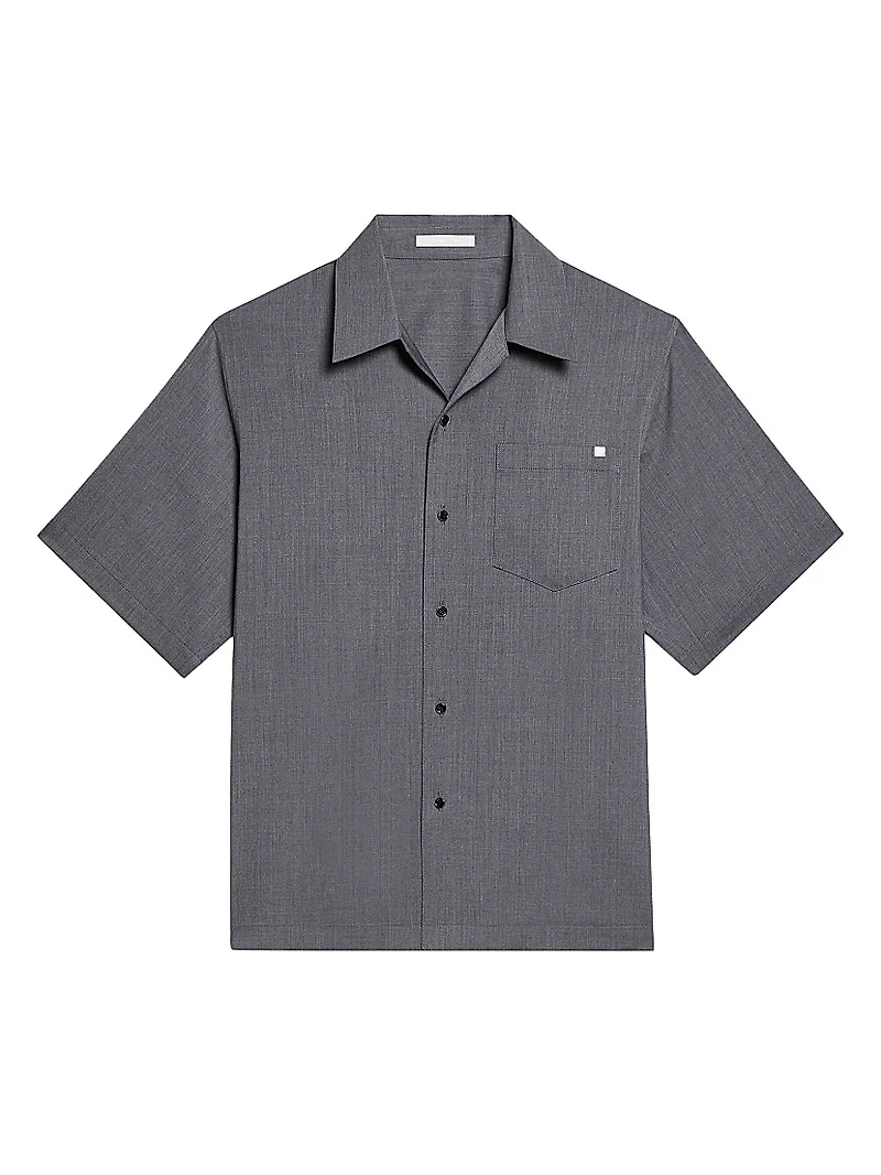 Boxy-Fit Wool Shirt
