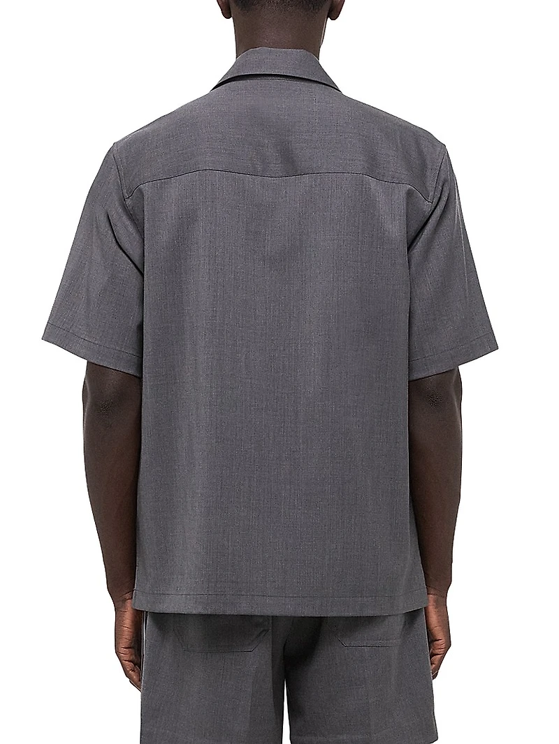 Boxy-Fit Wool Shirt