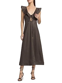 Rhiannon Flutter Midi-Dress