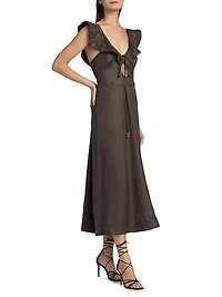 Rhiannon Flutter Midi-Dress