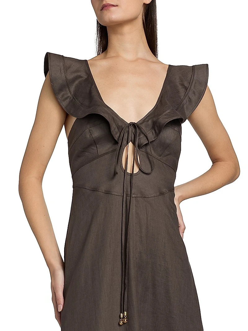 Rhiannon Flutter Midi-Dress