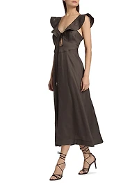 Rhiannon Flutter Midi-Dress