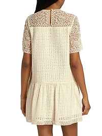 Gabi Embroidered Mini Shift Dress
