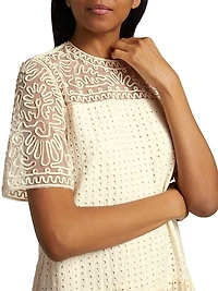 Gabi Embroidered Mini Shift Dress