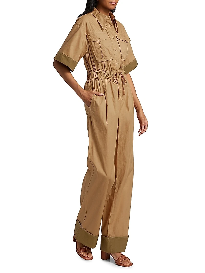 Franz Colorblock Poplin Jumpsuit