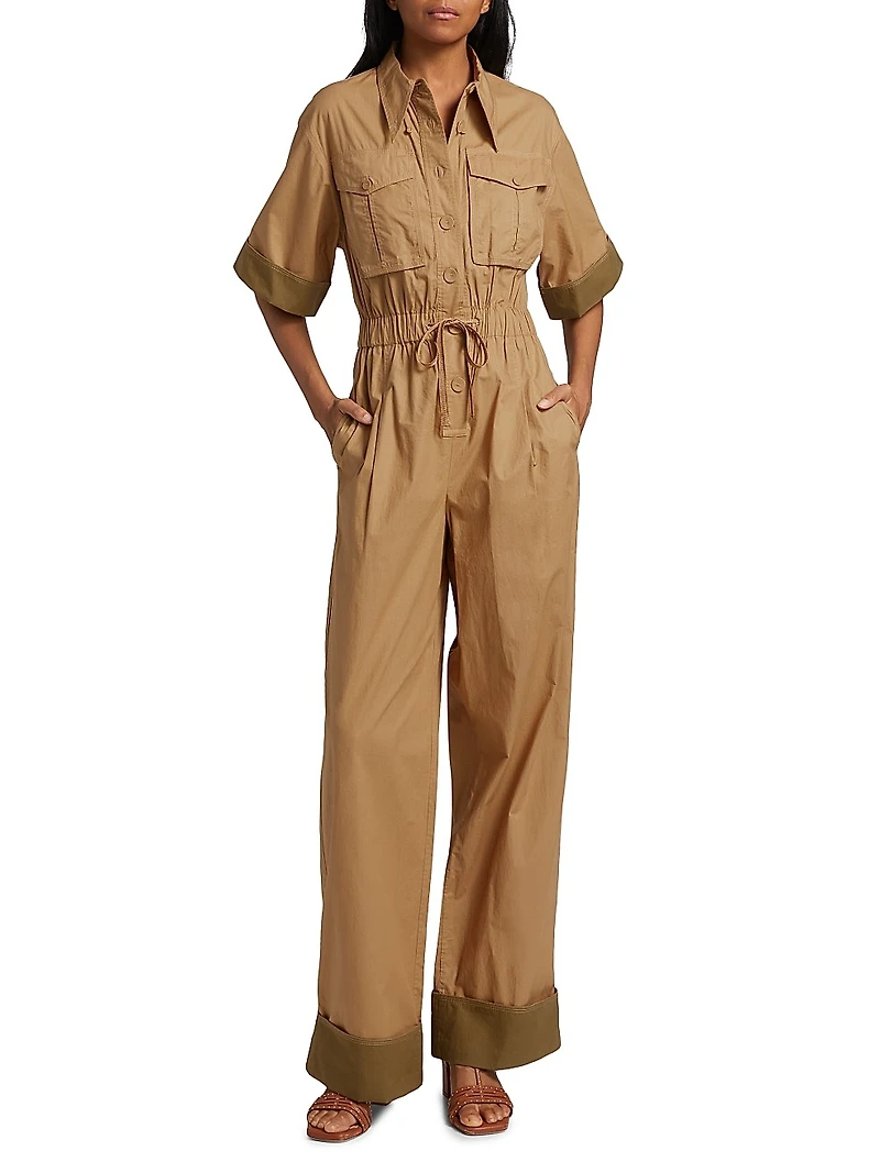 Franz Colorblock Poplin Jumpsuit