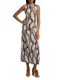 Orla Abstract Striped Tank Midi-Dress