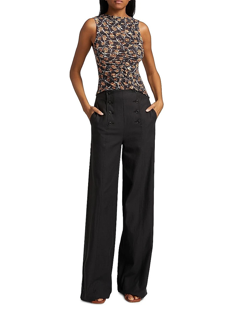 Medea Floral Ruched Top