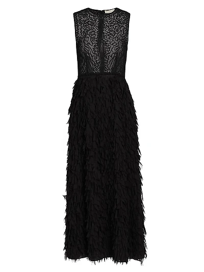 Lara Lace Fringe Cocktail Dress