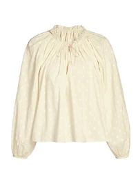 Ada Cotton Keyhole Blouse