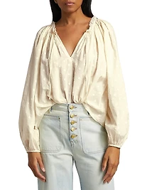 Ada Cotton Keyhole Blouse