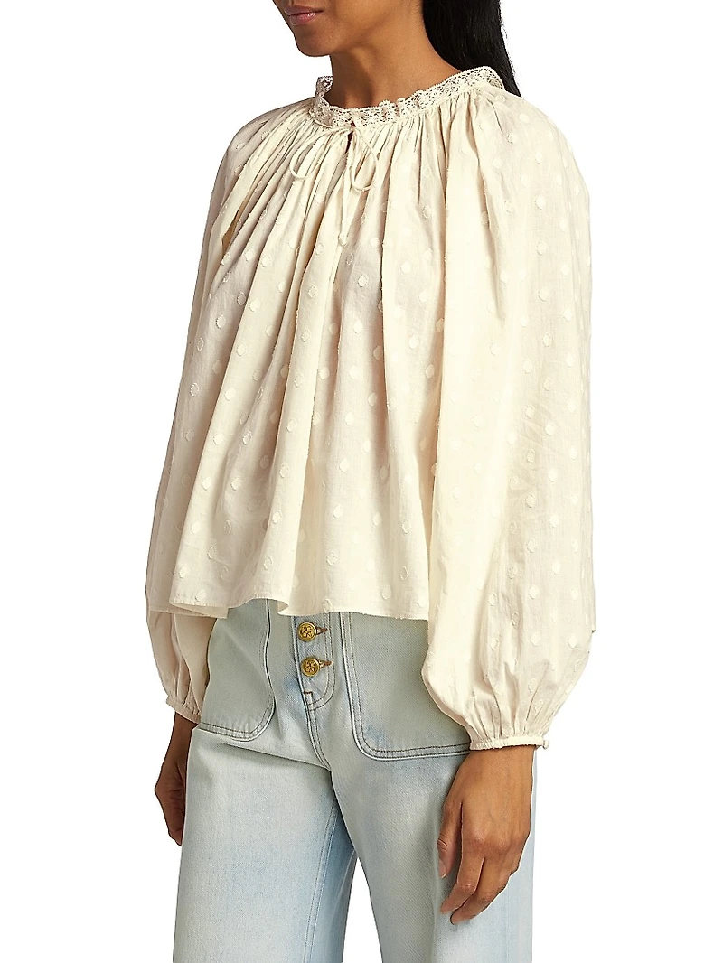 Ada Cotton Keyhole Blouse