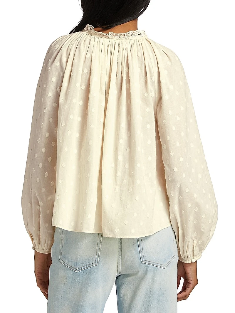 Ada Cotton Keyhole Blouse