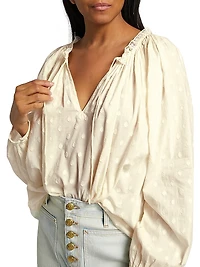 Ada Cotton Keyhole Blouse