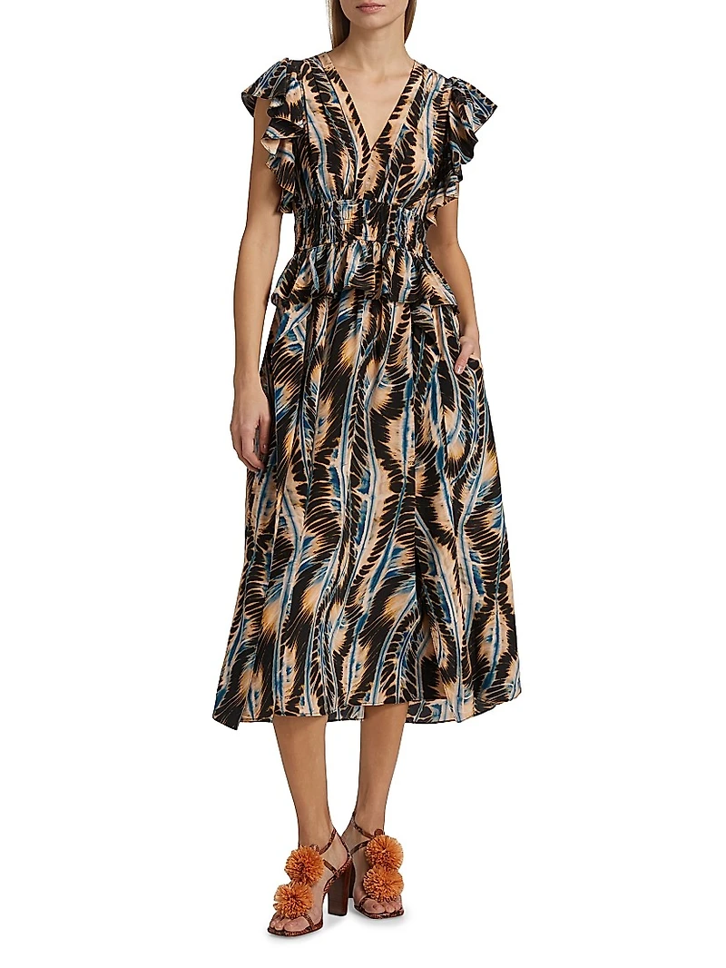 Brielle Silk Midi-Dress