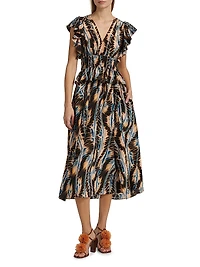 Brielle Silk Midi-Dress