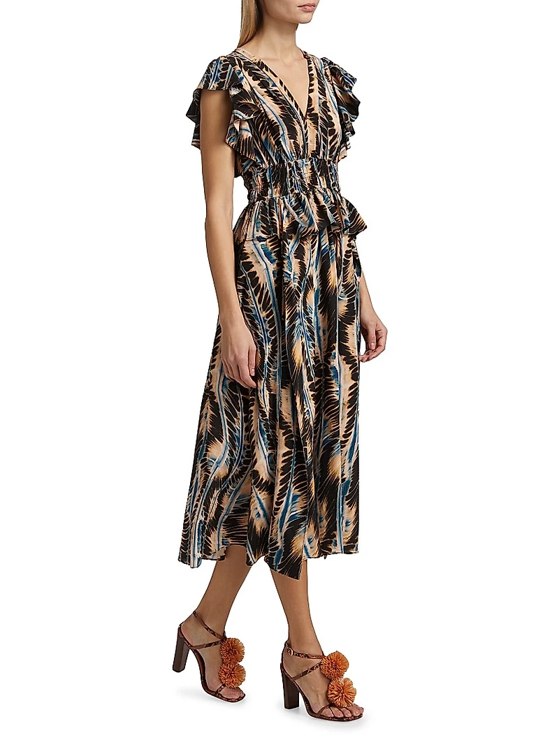 Brielle Silk Midi-Dress