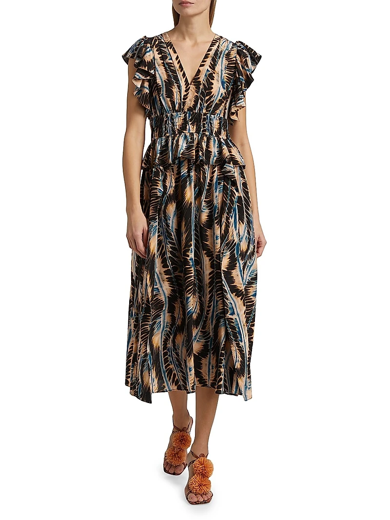Brielle Silk Midi-Dress