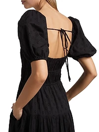 Palma Clip Dot Midi-Dress