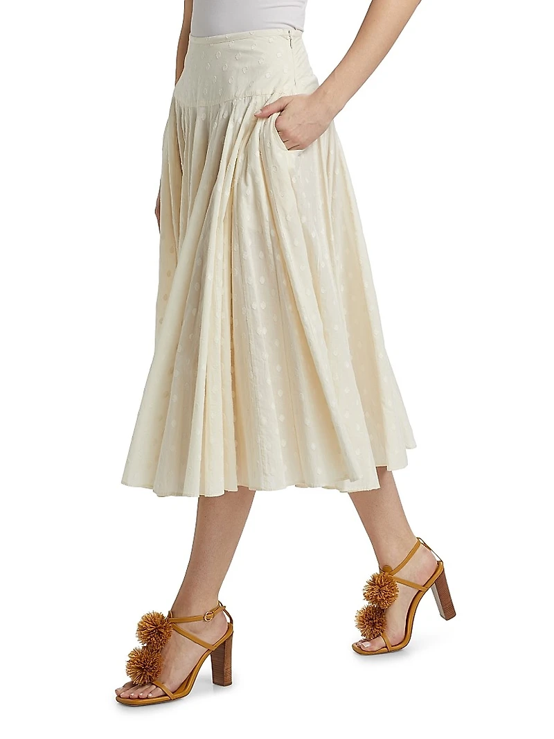 Luisa A-Line Midi-Skirt