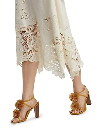 Rae Floral Lace Midi-Skirt