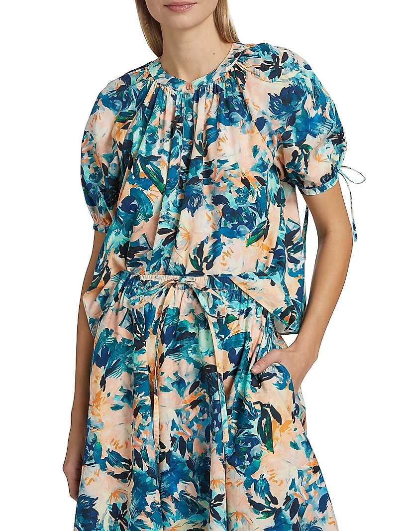 Vienne Floral Cotton Blouse