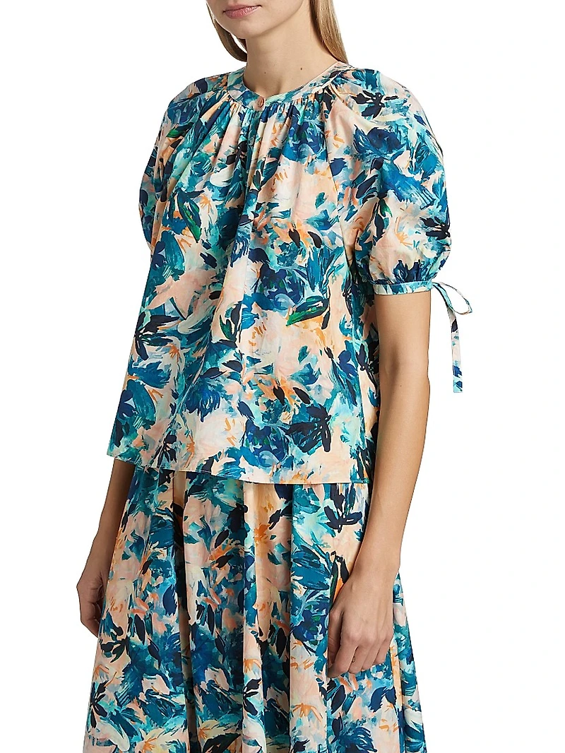 Vienne Floral Cotton Blouse