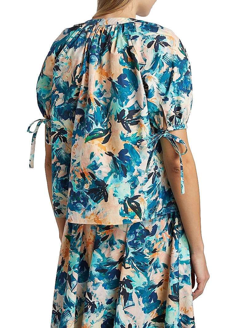 Vienne Floral Cotton Blouse