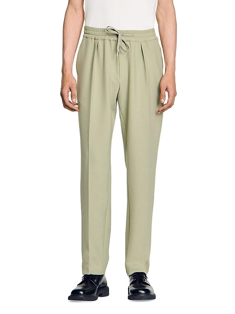 Elasticated Straight Leg Trousers