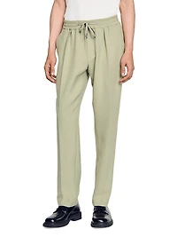 Elasticated Straight Leg Trousers