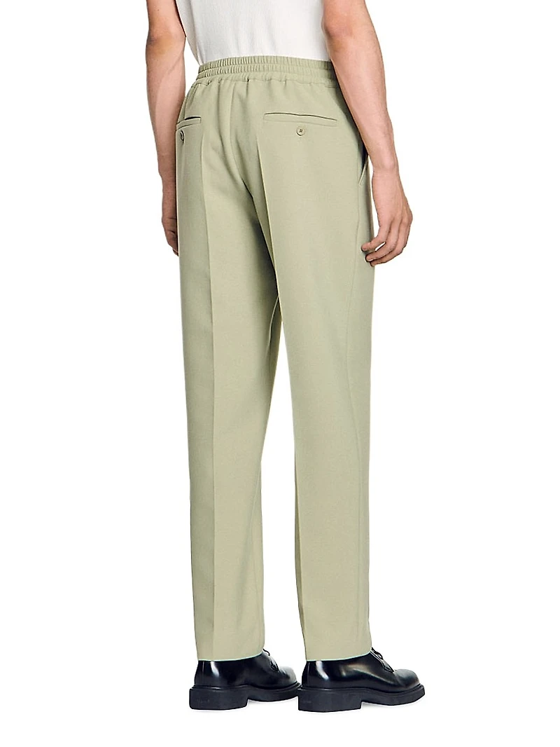 Elasticated Straight Leg Trousers