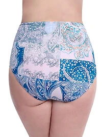 Plus Karma Paisley Full Coverage Bikini Bottom