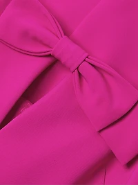 Strapless Bow Crepe Minidress