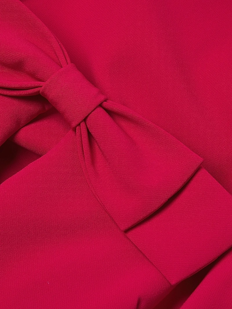 Crepe Strapless Maxi Dress