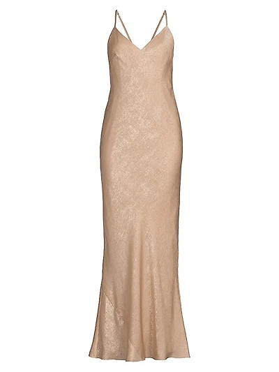 Foiled Slip Maxi Dress