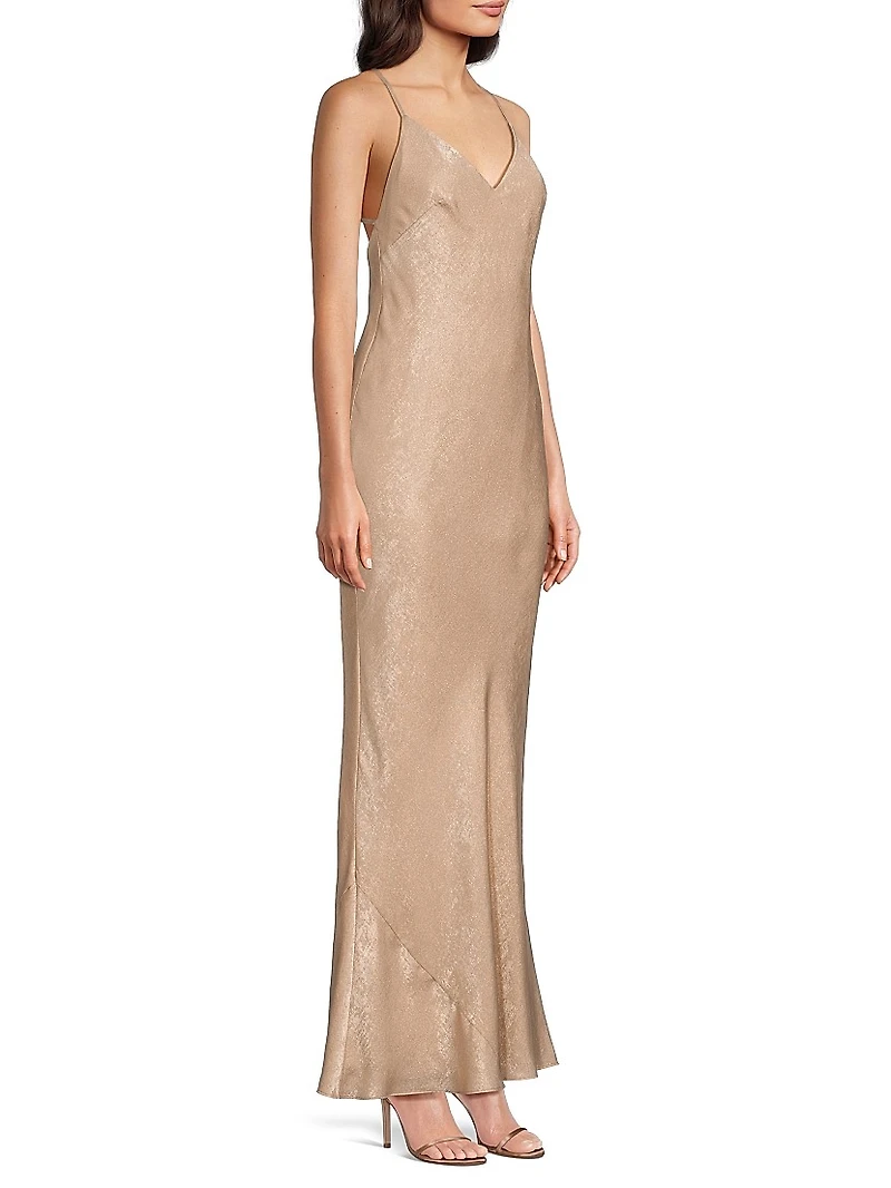 Foiled Slip Maxi Dress