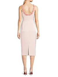 Crepe Satin Midi-Dress