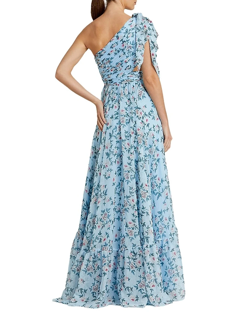 Ieena Floral Chiffon Gown