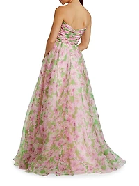 Prom Floral Chiffon Gown