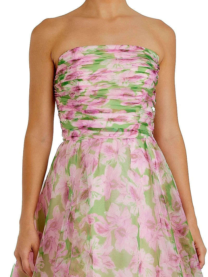 Prom Floral Chiffon Gown