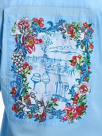 Hadley Embroidered Linen Button-Front Shirt