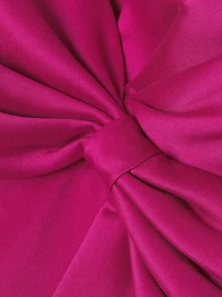 Satin Bow Strapless Cocktail Dress