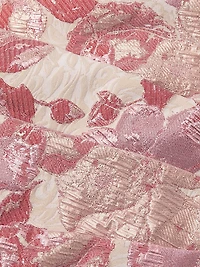 Floral Jacquard Sheath Cocktail Dress